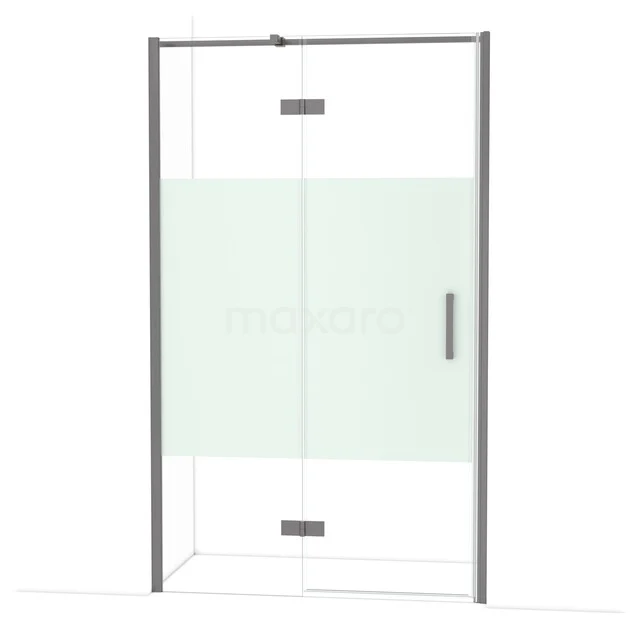 Glas Duschkabine mit Matt Weiß Paneel, rechteckiges Design und chromatischen Details, perfekt für ein modernes Badezimmer.