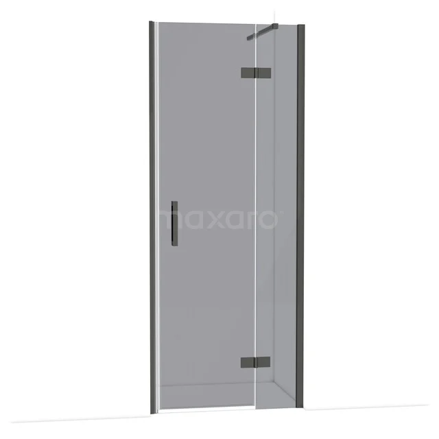 Diamant-Duschtüren DDB22352111BC Glas Duschtür mit Matt Schwarz Scharnieren, straffes Design und Klarglas, ideal für ein modernes Badezimmer.