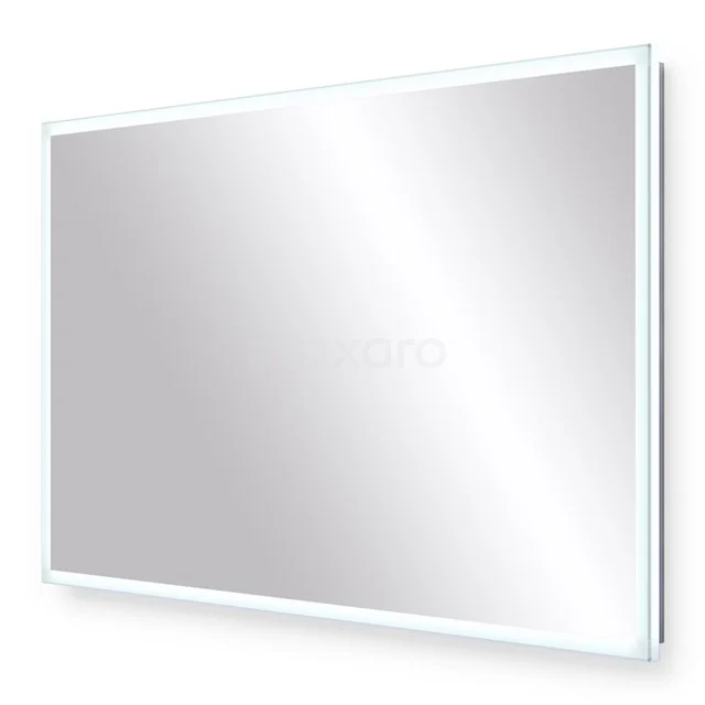 Vivo Badezimmerspiegel mit LED-Beleuchtung | 100x60cm IR Sensor M40-1000-43080 Rechteckiger Badezimmer Spiegel mit weißem Aluminiumrahmen, minimalistisches Design, ideal für moderne Bäder.
