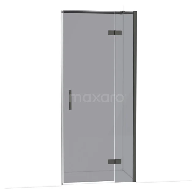 Diamant-Duschtür DDB22361311BCN Glas Drehtür für das Badezimmer, Klarglas, schwarzes Metallrahmen und Scharniere, modernes Design geeignet für Duschkabine.