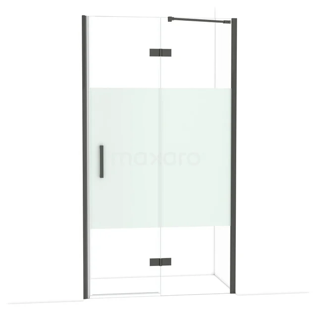 Diamant-Duschtüren DDB22652213BC Glas Dusche Tür mit Mattglas und schwarzen Profilen, modernes Design für ein stilvolles Badezimmer.