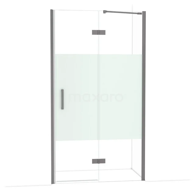 Diamant-Duschtüren DDB22652213ZM Glas Duschwand mit Klarglas und Matt Weiß Detail, metallische Beschläge, ideal für ein modernes Badezimmer.