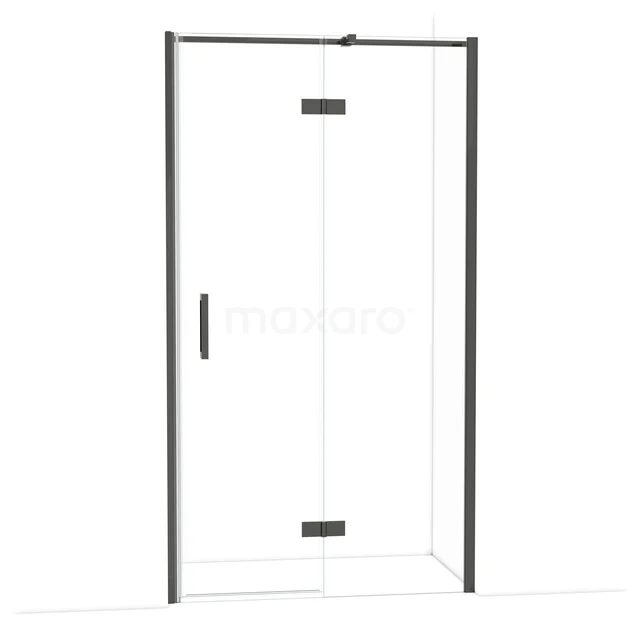 Diamond Duschtür | 110 cm Schwarzchrom Klarglas Drehtür DDB22652310BC Duschtür schwarz Aluminium mit klarglas, drehtür von serie Modern Clean, ideal für eine stilvolle badezimmergestaltung.