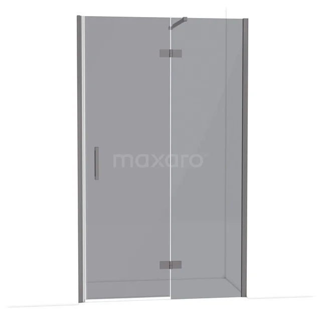 Diamond Duschtür | 120 cm Schwarzes Metall Rauchglas Drehtür DDB22662111ZM Glas Duschtür mit Drehfunktion in Klarglas, modernes Design und Aluminiumdetails, ideal für ein stilvolles Badezimmer.