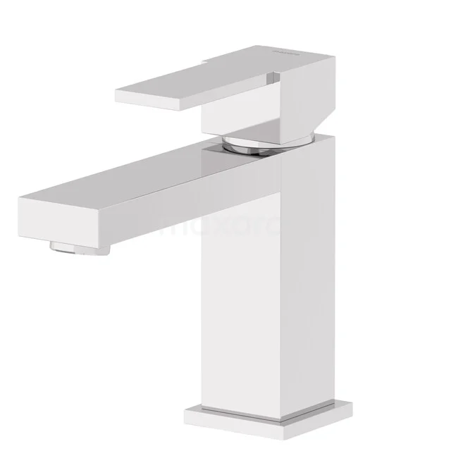 Cubic Basin Mixer Tap | Chrome | Single Lever Mixer Tap 23.003.561 Square chrome basin tap with modern design, perfect as a stylish addition to the bathroom.