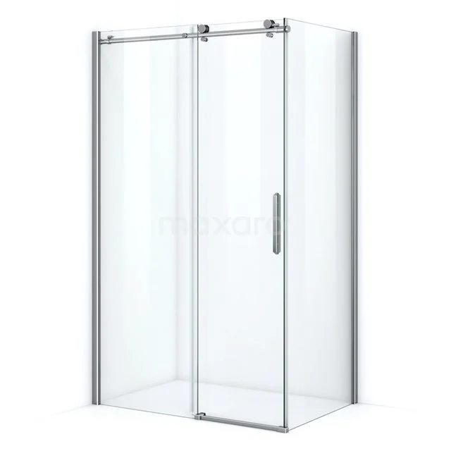 Crystal Allure Duschkabine | 120x80 cm Chrom Schiebetür Rechteck L6120-1208C Duschkabine mit Klarglas und Aluminiumprofilen, Schiebetürdesign, ideal für ein modernes Badezimmer.
