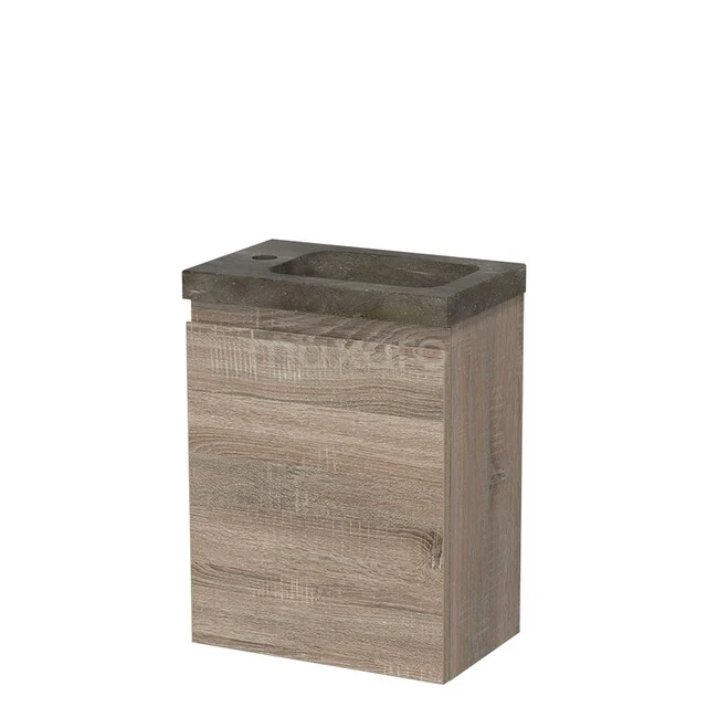 Modulo Pico Toilet unit with basin | 40 cm Oak Handleless front Natural stone TMW10-00519 Modulo Pico Toilet unit with basin | 40 cm Oak Handleless front Natural stone TMW10-00519