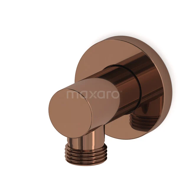 Copper-coloured wall outlet in modern design, perfect for a stylish bathroom.