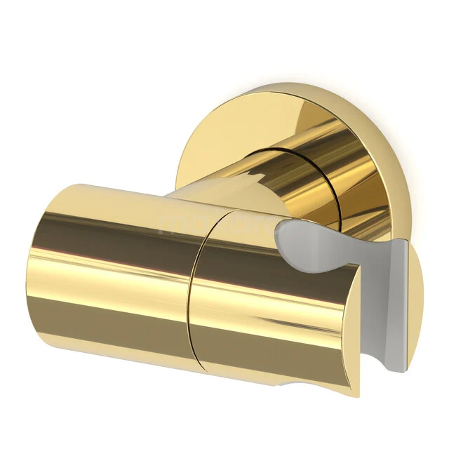 Hand shower holder Radius, Wall mounted, Shiny Light Gold 55.156.700GLG Golden hand shower holder in a glossy finish, ideal as a stylish addition to the bathroom wall.