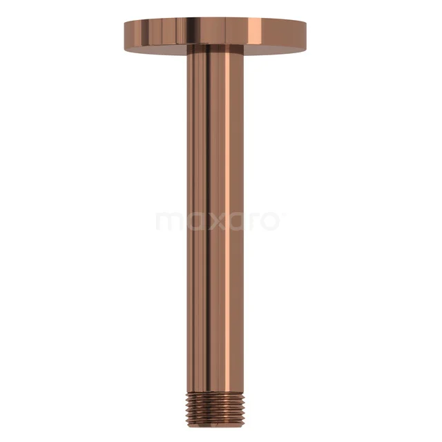 Copper ceiling support for rain shower, modern design, ideal for a stylish bathroom upgrade.