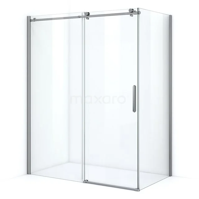 Glasene Duschkabine mit Aluminiumprofilen, Schiebetür und modernem Design, ideal für eine stilvolle Badezimmergestaltung.