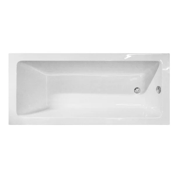 Rechteckige weiße Acrylbadewanne mit eckigem Design, geeignet für moderne Bäder, für ultimativen Komfort und Stil.