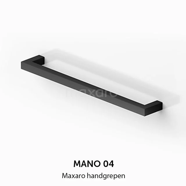 Mano 04 Handgriff | Schwarz | 352mm H04-0352-12 Schwarze Mano 04 Haltegriff von Maxaro, rechteckiges Design, ideal für moderne Badmöbel.