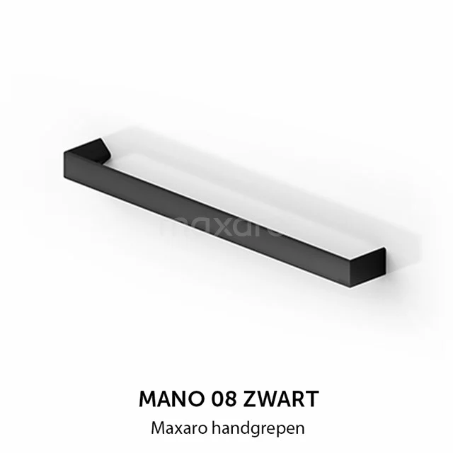 Schwarzer Handtuchhalter Mano 06, rechteckiges Design, ideal für einen modernen Badezimmerstil.