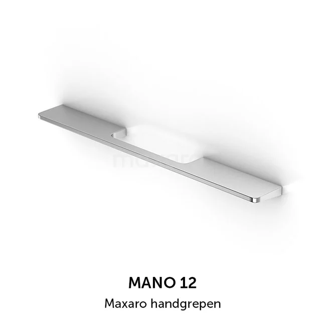 Strakke silberfarbene Maxaro MANO 12 Haltegriff im modernen Stil, ideal als stilvolle Ergänzung im Badezimmer.
