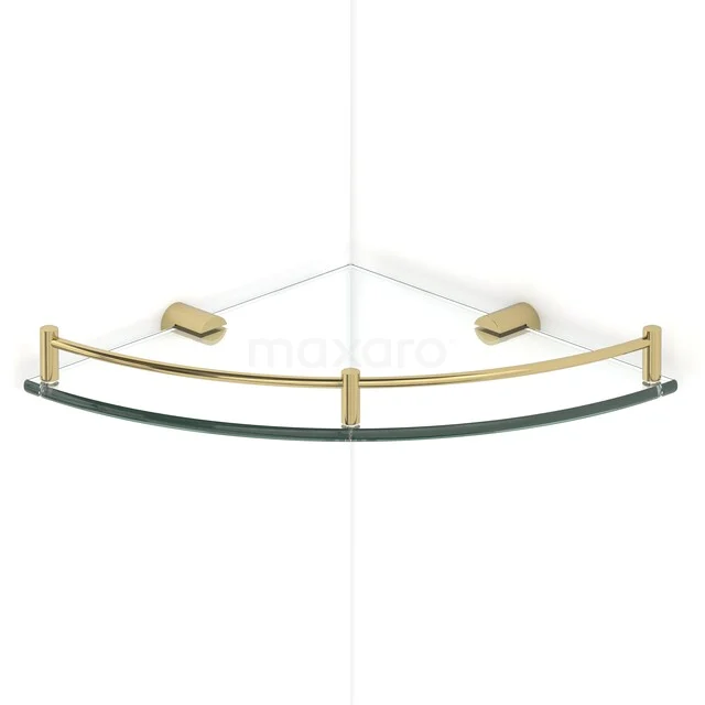 Radius Hoekplanchet | Glanzend Lichtgoud | Glas | Badkamer 190-2101GLG