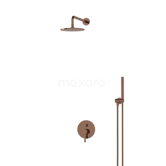 Radius Regendouche Inbouw | Glanzend koper 20 cm Regendouche Eéngreeps BIGKP55-00006