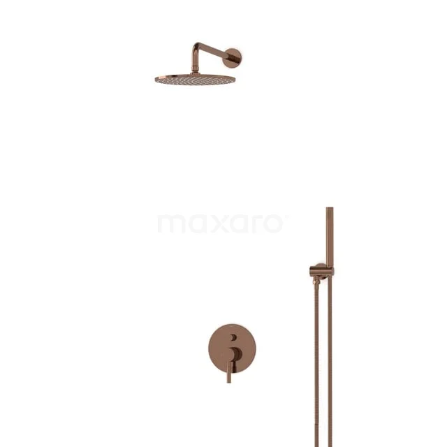 Radius Rain shower Built-in | Shiny copper 25 cm Rain shower Single lever BIGKP55-00008
