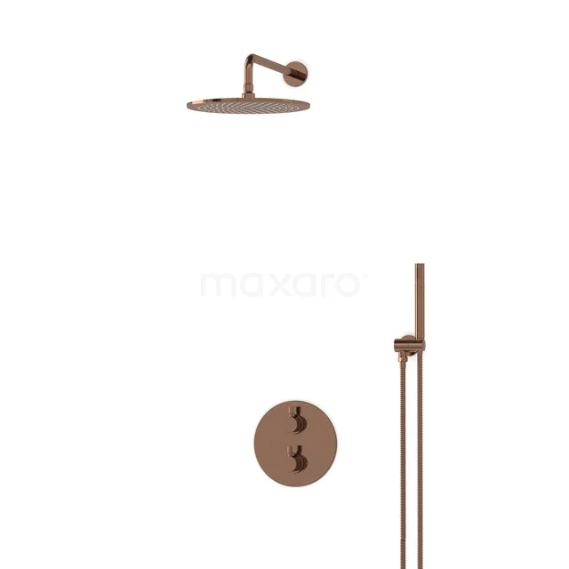 Radius Rain shower Built-in | Shiny copper 30 cm Rain shower Thermostatic BIGKP55-00009