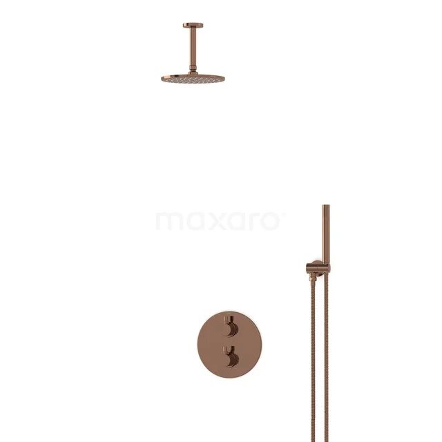 Radius Regendouche Inbouw | Glanzend koper 20 cm Regendouche Thermostatisch BIGKP55-00012