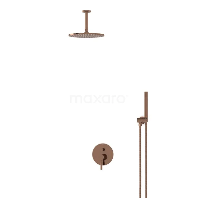 Radius Rain shower Built-in | Shiny copper 25 cm Rain shower Single lever BIGKP55-00017