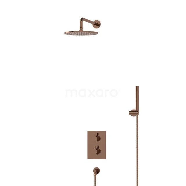 Radius Rain shower Built-in | Shiny copper 25 cm Rain shower Thermostatic BIGKP55-00023