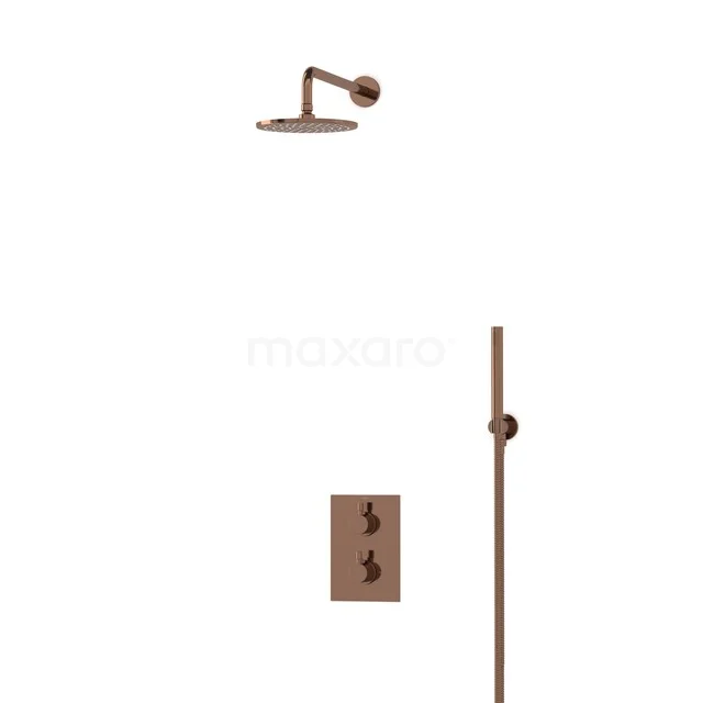 Radius Rain shower Built-in | Shiny copper 20 cm Rain shower Thermostatic BIGKP55-00038