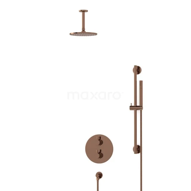 Radius Rain shower Built-in | Shiny copper 20 cm Rain shower Thermostatic BIGKP55-00064