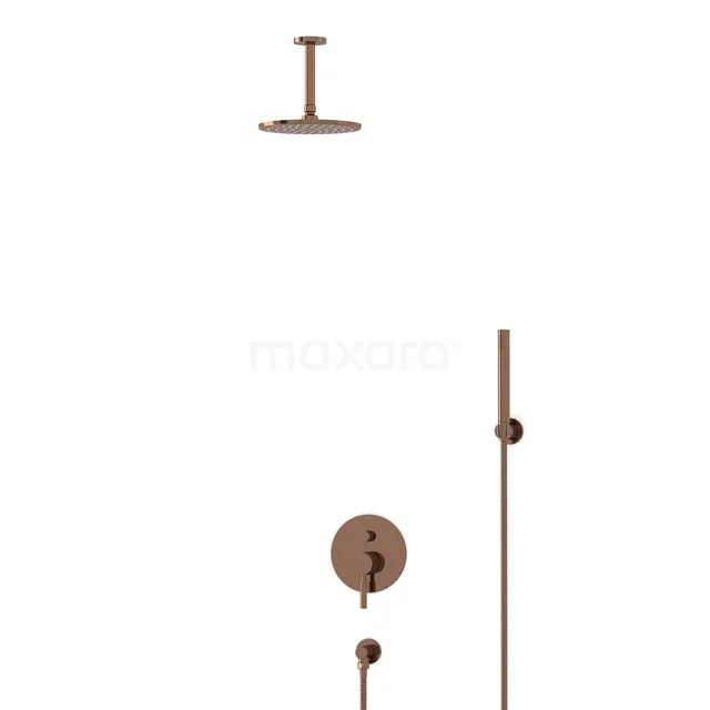 Radius Rain shower Built-in | Shiny copper 20 cm Rain shower Single lever BIGKP55-00084