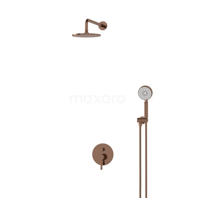 Radius Rain shower Built-in | Shiny copper 20 cm Rain shower Single lever BIGKP55-00093