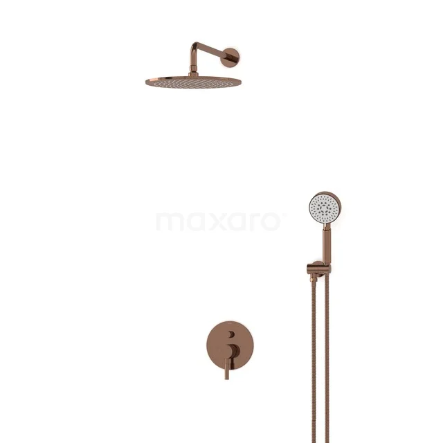 Radius Regendouche Inbouw | Glanzend koper 30 cm Regendouche Eéngreeps BIGKP55-00099