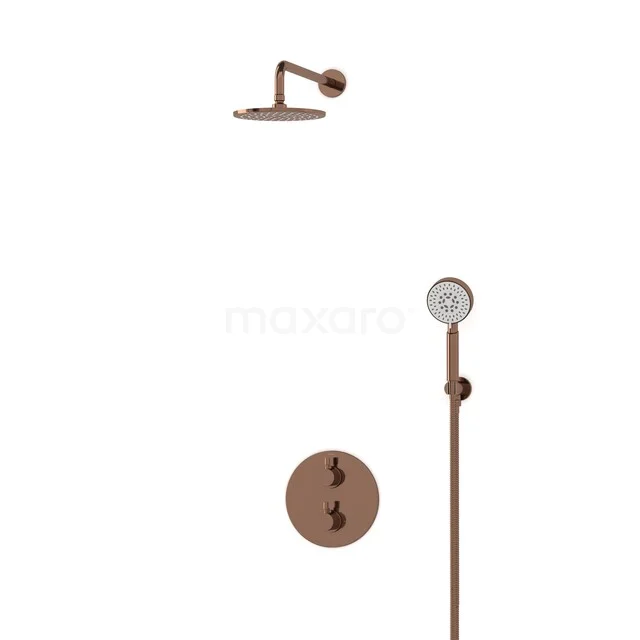 Radius Rain shower Built-in | Shiny copper 20 cm Rain shower Thermostatic BIGKP55-00109