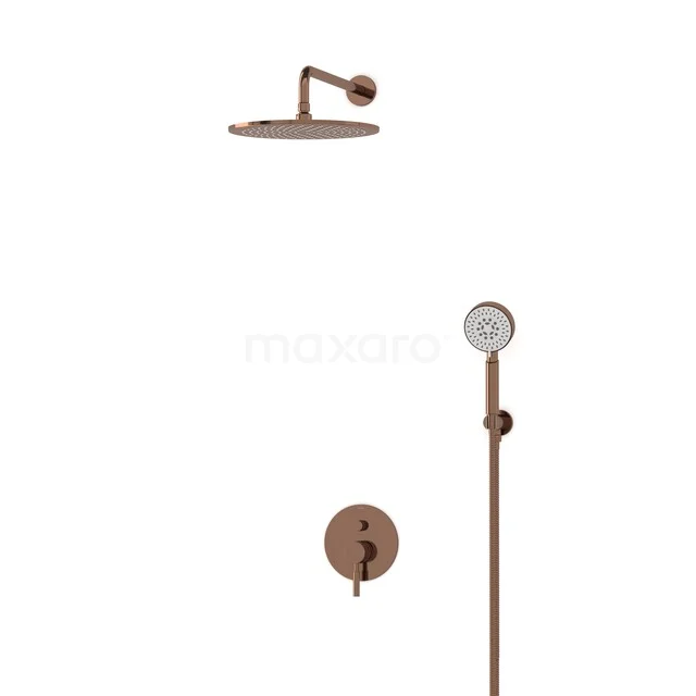 Radius Regendouche Inbouw | Glanzend koper 30 cm Regendouche Eéngreeps BIGKP55-00117