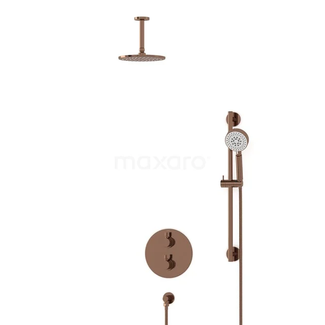 Radius Rain shower Built-in | Shiny copper 20 cm Rain shower Thermostatic BIGKP55-00136