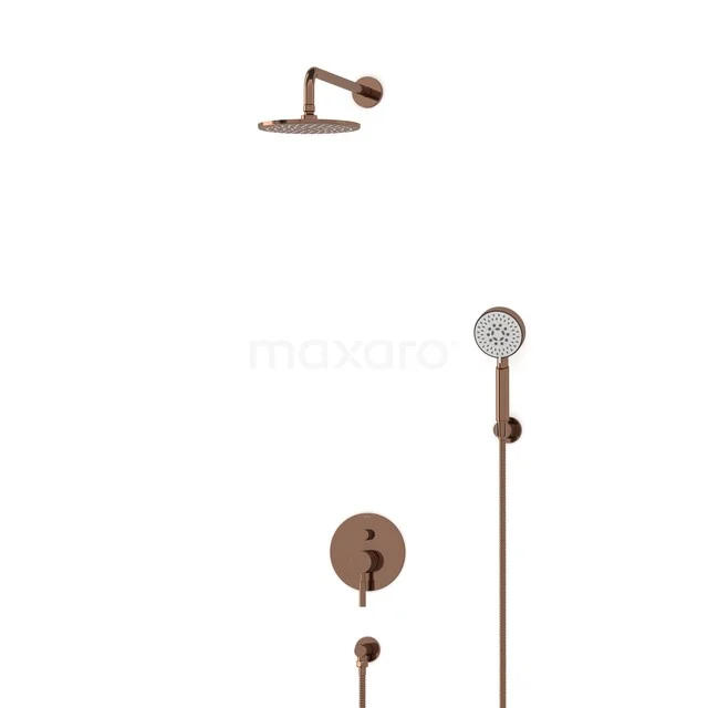 Radius Rain shower Built-in | Shiny copper 20 cm Rain shower Single lever BIGKP55-00165