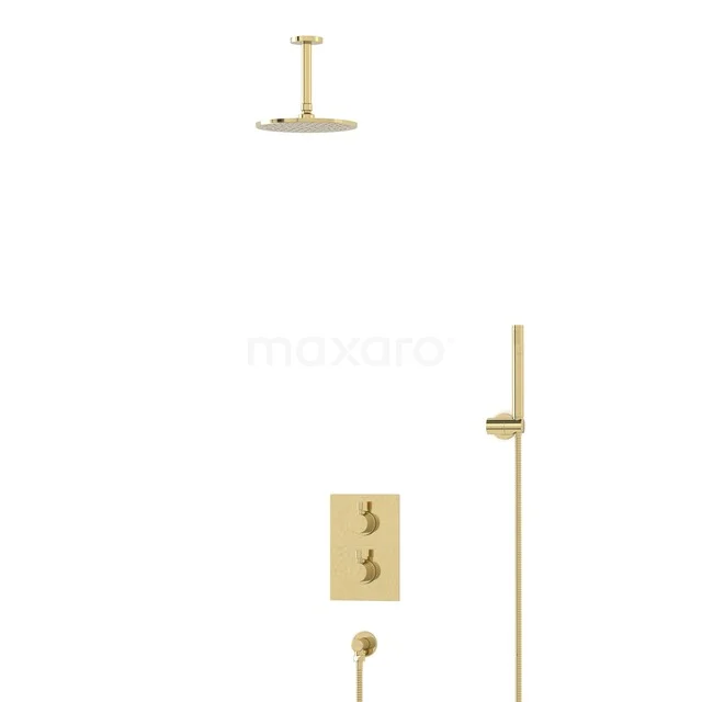 Radius Rain shower Built-in | Glossy light gold 20 cm Rain shower Thermostatic BIGLG55-00029
