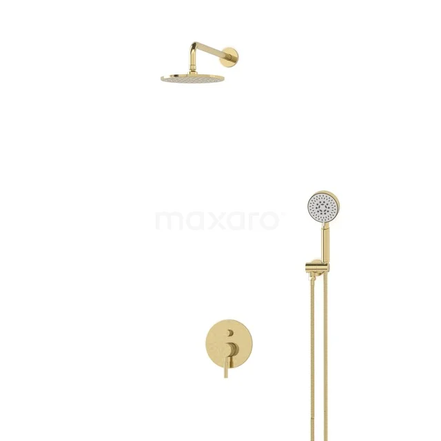Radius Rain shower Built-in | Glossy light gold 20 cm Rain shower Single lever BIGLG55-00093