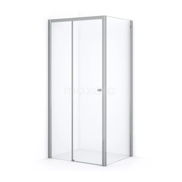 Crystal Comfort Douchecabine | 100x80 cm Chroom Helder glas Schuifdeur Rechthoek L1020-1008CN