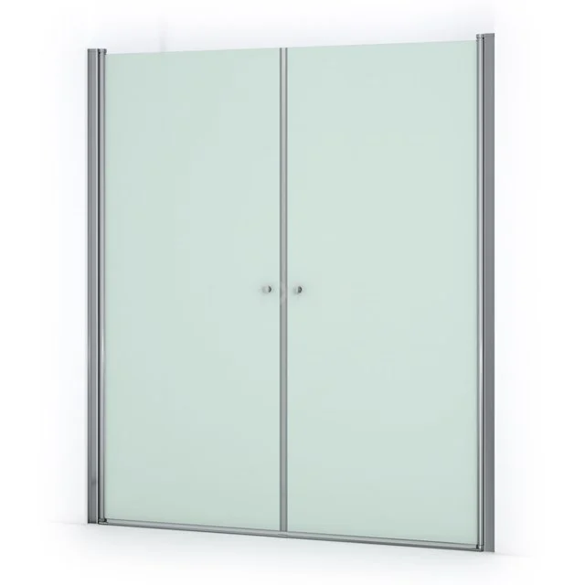 Zircon Comfort Shower door | 175 cm Chrome Frosted glass Bi-fold door S0413-1750N