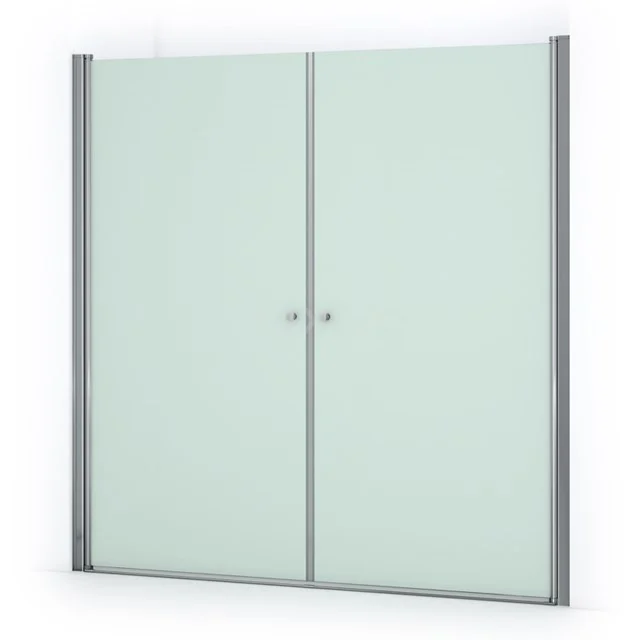 Zircon Comfort Duschtür | 195 cm Chrom Matglas Pendeltür S0413-1950N Glas Duschtür mit Mattglas, Aluminium Profil und modernem Design; stilvolle Badezimmerlösung für eine räumliche Ausstrahlung.
