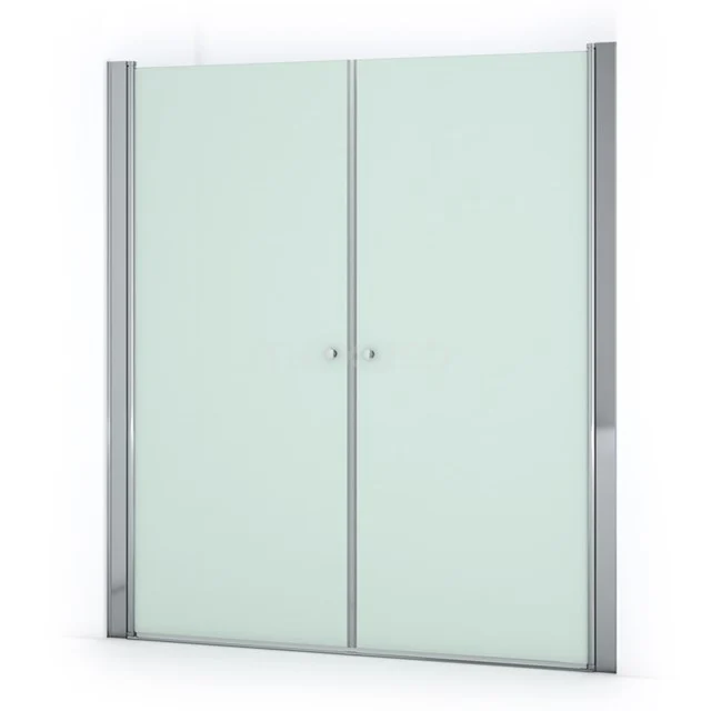 Duschtür Zircon Comfort 180cm Mattes Sicherheitsglas Chrom S0423-1800N Glasene Duschtür mit silbernen Aluminiumprofilen, elegantes Design, ideal für moderne Bäder.