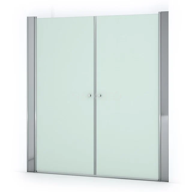 Zircon Comfort Shower door | 185 cm Chrome Frosted glass Bi-fold door S0433-1850N