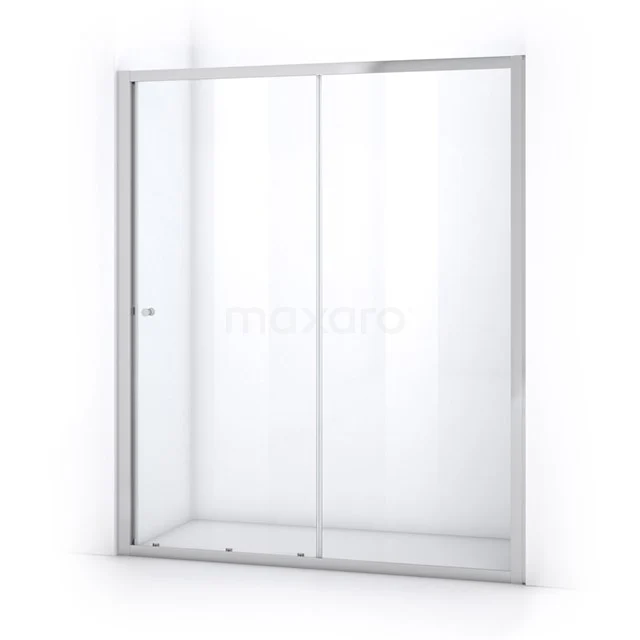 Glasene Duschtür mit Schiebetürfunktion, Aluminiumrahmen, modernes Design, ideal für eine stilvolle Badezimmergestaltung.