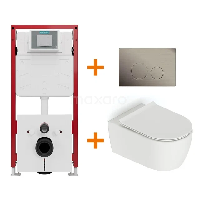 Toiletsets Mat wit zonder Spoelrand + Maxaro Flush Pro inbouwreservoir TOI4087 TOI4087_Hw.jpg