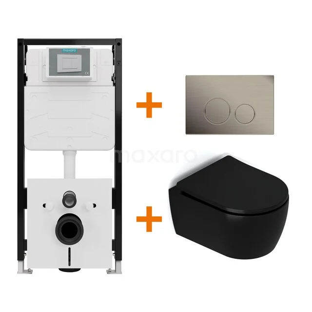 Toiletsets Mat zwart met Spoelrand + Maxaro Flush Pro inbouwreservoir met geluidsisolatie TOI4187 TOI4187_Hw.jpg