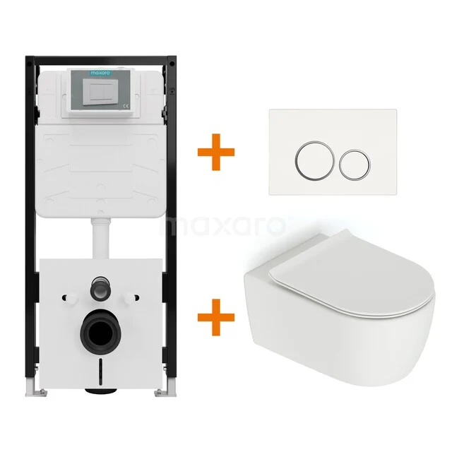 WC-Set Matt Weiß ohne Spülrand + Maxaro Flush Pro Unterputzspülkasten mit Geräuschisolierung TOI4225 TOI4225_Hw.jpg