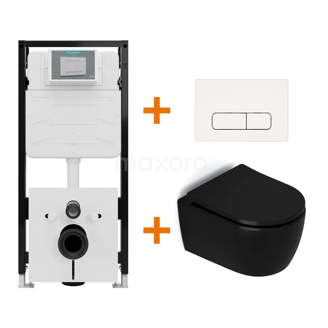 WC-Set Matt Schwarz ohne Spülrand + Maxaro Flush Slim Pro Unterputzspülkasten mit Geräuschisolierung TOI4339 TOI4339_Hw.jpg