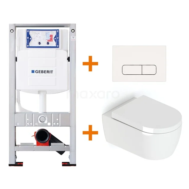 Shiny white toilet set with rim + Maxaro Flush Slim Pro built-in cistern with sound insulation TOI4422 TOI4422_Hw.jpg