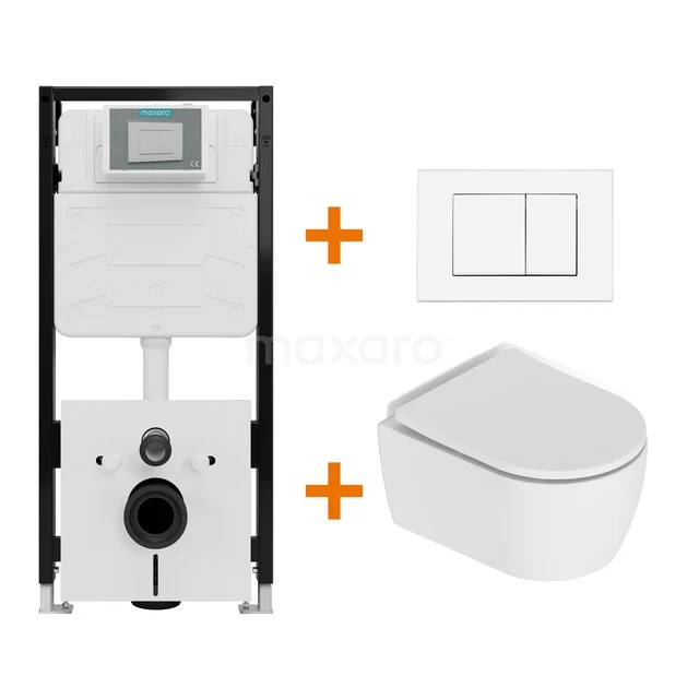 WC-Set Matt Weiß mit Spülrand + Maxaro Flush Pro Unterputzspülkasten mit Geräuschisolierung TOI4213 TOI4213_Hw.jpg