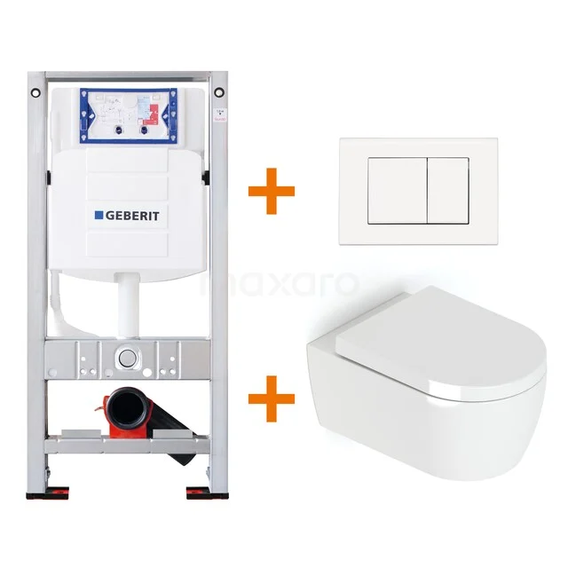Shiny white toilet set with rim + Maxaro Flush Slim Pro built-in cistern with sound insulation TOI4420 TOI4420_Hw.jpg